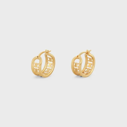 Triomphe Multi Hoops in Brass with Gold Finish