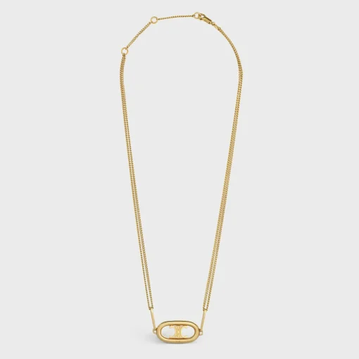 Triomphe Necklace in Gold Brass