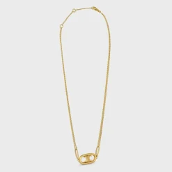 Triomphe Necklace in Gold Brass