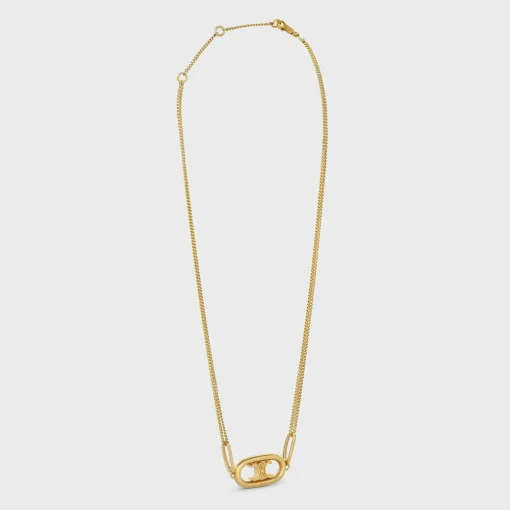 Triomphe Necklace in Gold Brass