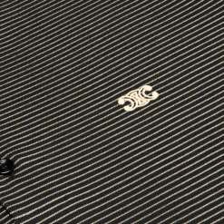 triomphe polo shirt in finely striped cotton jersey