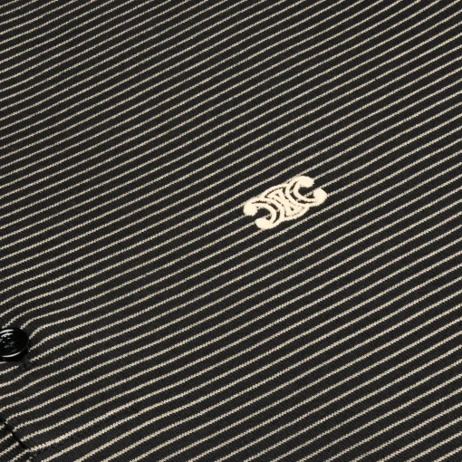 triomphe polo shirt in finely striped cotton jersey