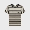 triomphe regular t-shirt in striped jersey