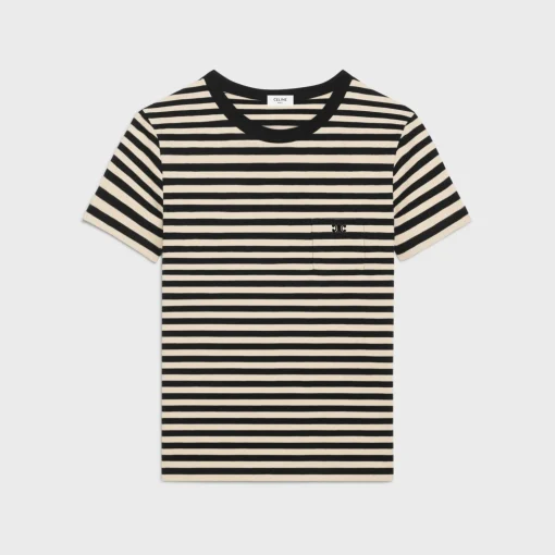 triomphe regular t-shirt in striped jersey