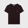 triomphe regular t-shirt in striped jersey
