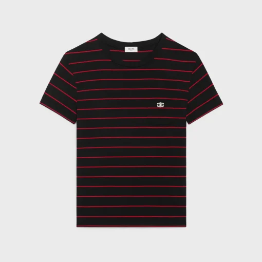 triomphe regular t-shirt in striped jersey