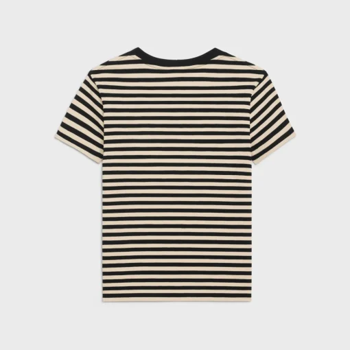 triomphe regular t-shirt in striped jersey