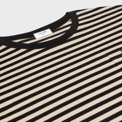 triomphe regular t-shirt in striped jersey