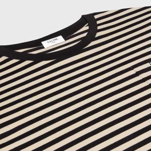 triomphe regular t-shirt in striped jersey