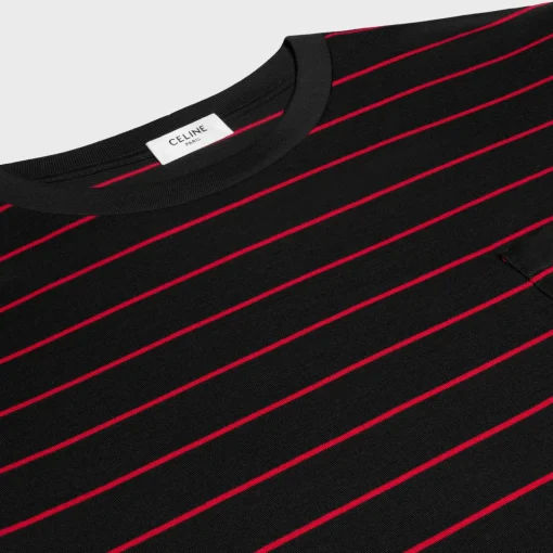 triomphe regular t-shirt in striped jersey