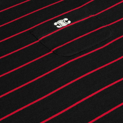 triomphe regular t-shirt in striped jersey
