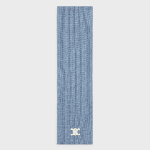 TRIOMPHE SCARF IN RIBBED CASHMERE WOOL