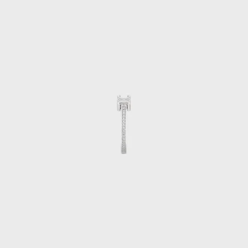 Triomphe Sparkle Ring in Strass and Brass with Rhodium Finish