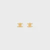 Triomphe Studs in Brass with Gold Finish