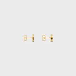 Triomphe Studs in Brass with Gold Finish
