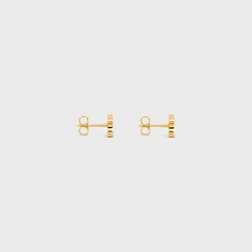 Triomphe Studs in Brass with Gold Finish