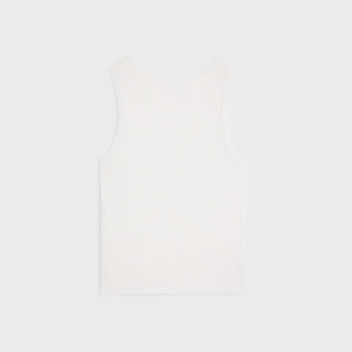 triomphe tank top in ribbed silk jersey