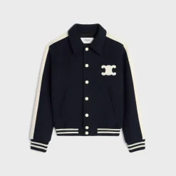 triomphe teddy jacket in double face cashmere