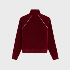 triomphe tracksuit jacket in velvet jersey