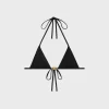 triomphe triangle top in matte jersey