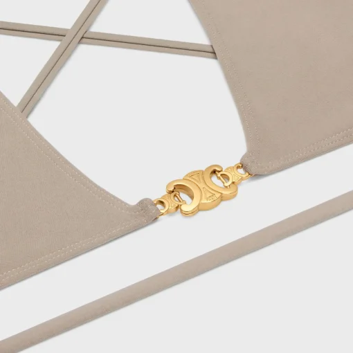 triomphe triangle top in matte jersey