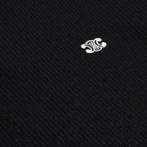 triomphe trucker sweater in wool and cashmere