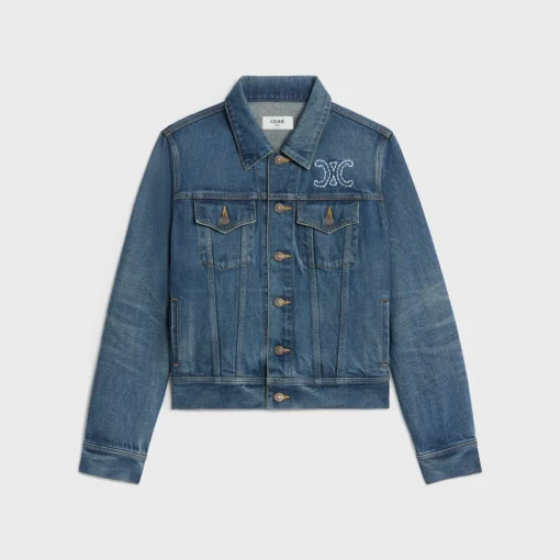 Trucker jacket in dark union wash denim