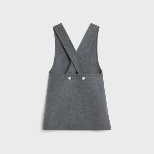 tunic mini dress in wool cloth