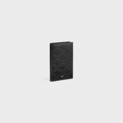 VERTICAL CARD HOLDER Triomphe L.Embossed Calf T.Emb BLACK