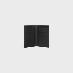VERTICAL CARD HOLDER Triomphe L.Embossed Calf T.Emb BLACK