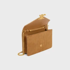 WALLET ON CHAIN MARGO in STRIPED SUEDE CALFSKIN