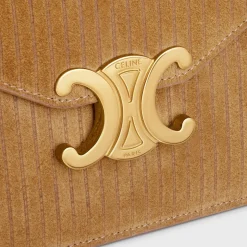 WALLET ON CHAIN MARGO in STRIPED SUEDE CALFSKIN