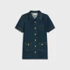 workwear mini dress in rinsed wash denim