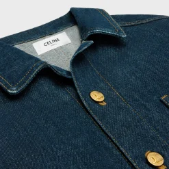 workwear mini dress in rinsed wash denim